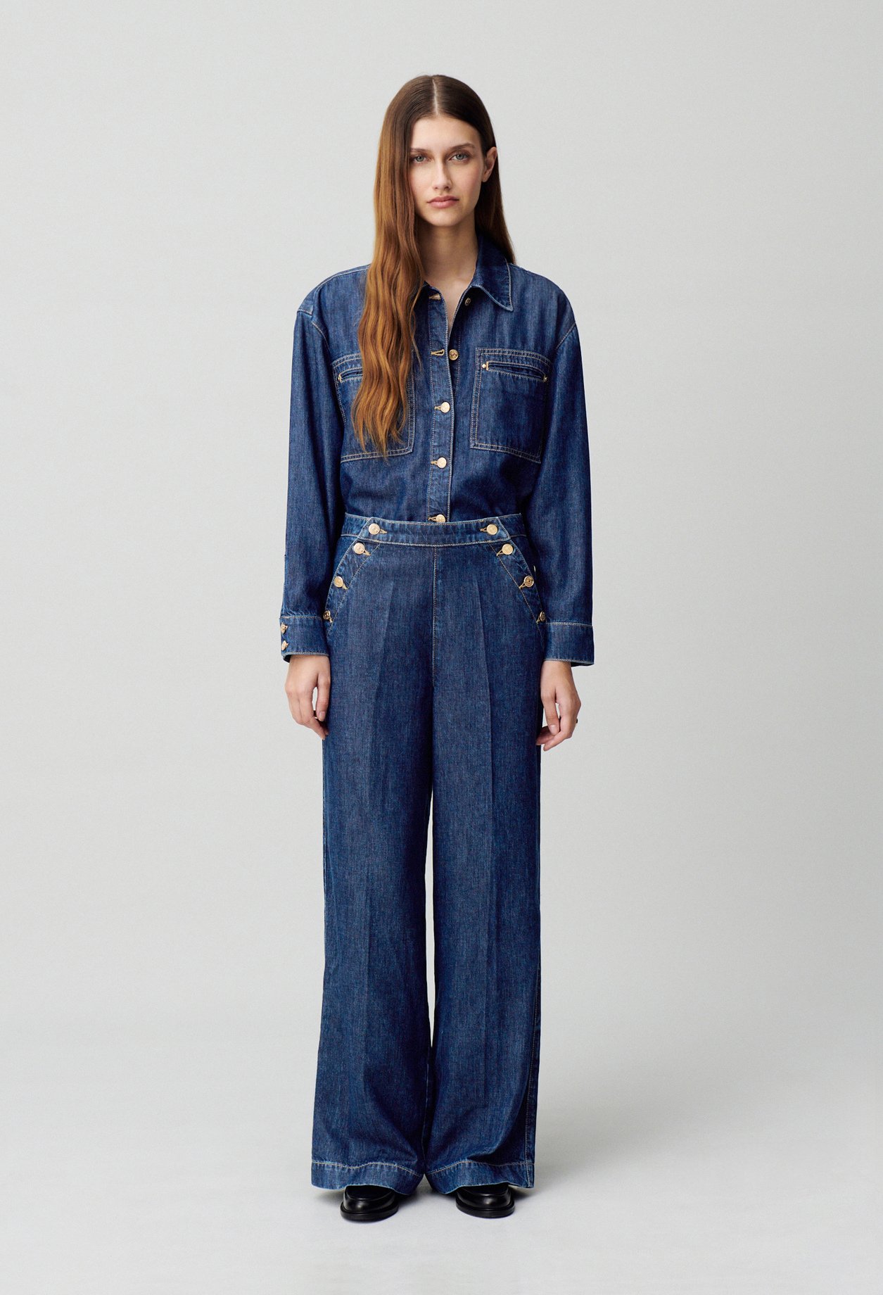Chemise denim oversize - Claudie Pierlot - Modalova