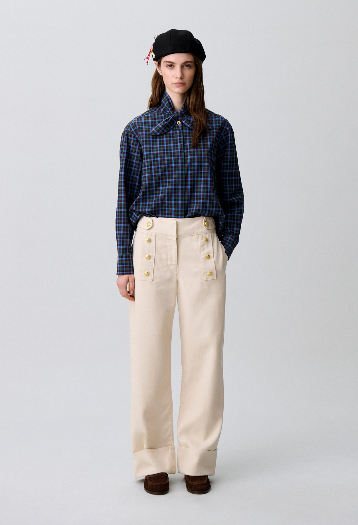 Claudie - Jean large denim clair - Denim Beige Clair - Taille 40 - Pour Femme