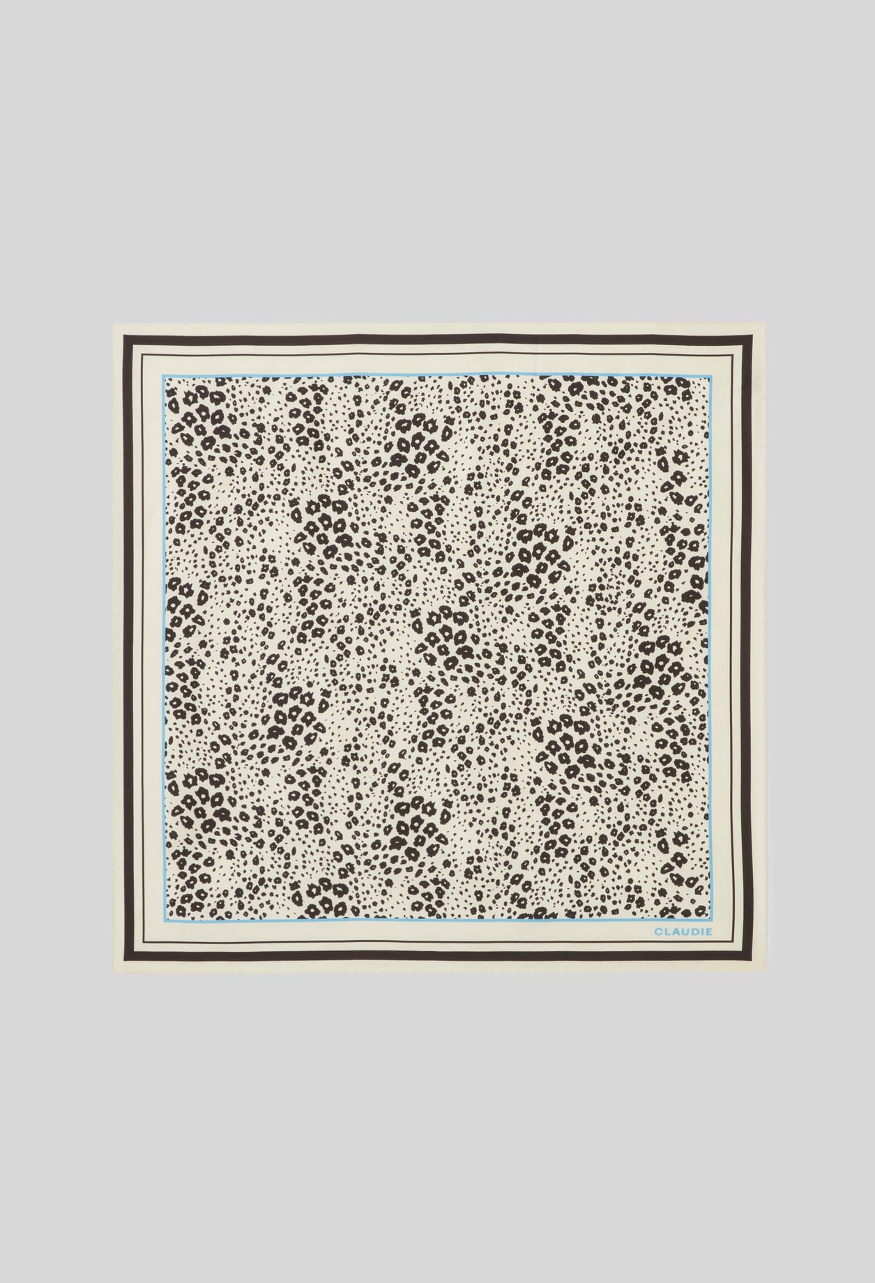 Foulard carré soie imprimé léopard - Femme - Bicolore - Taille Unique - Claudie Pierlot