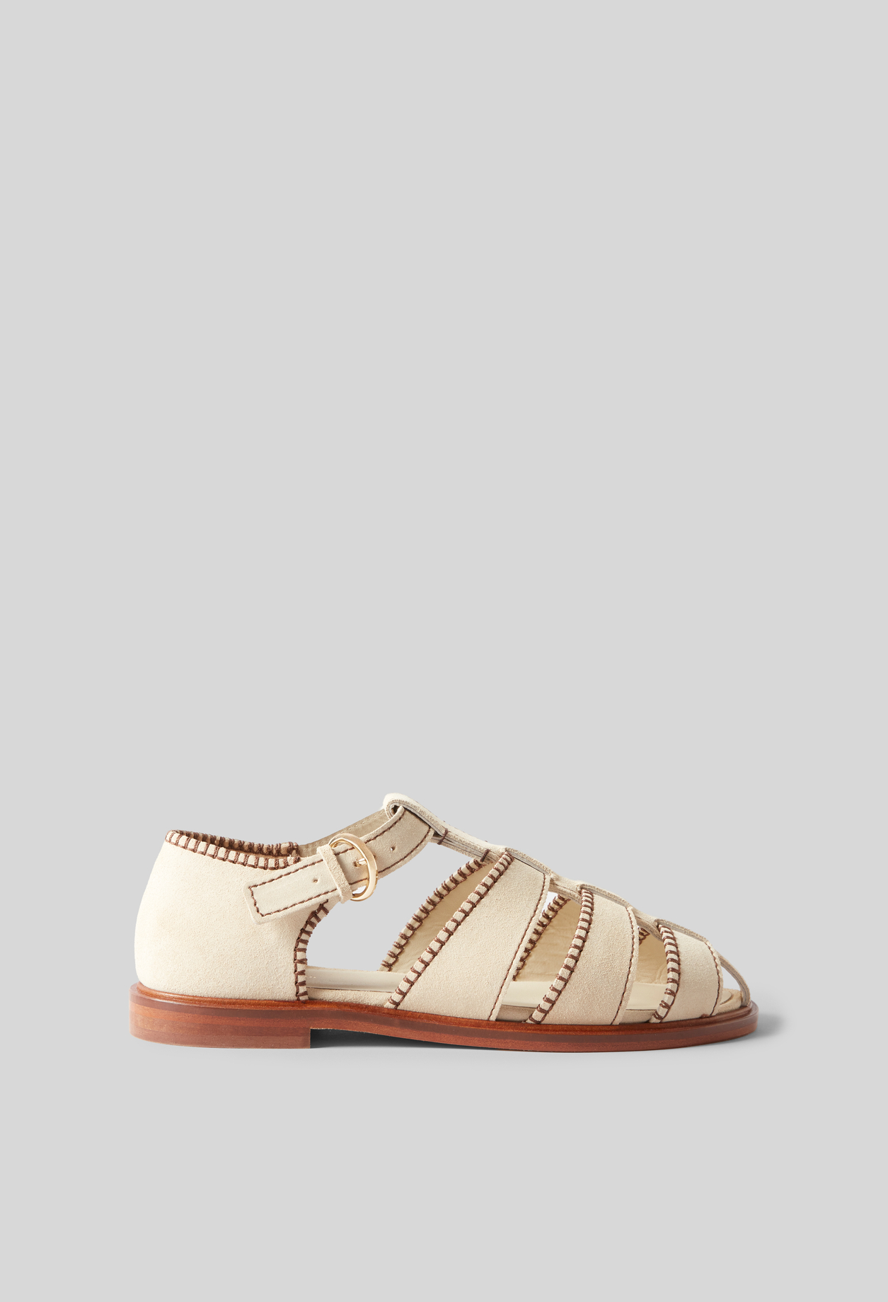 Sandales cuir - Femme - Ecru - Taille 38 - Claudie Pierlot