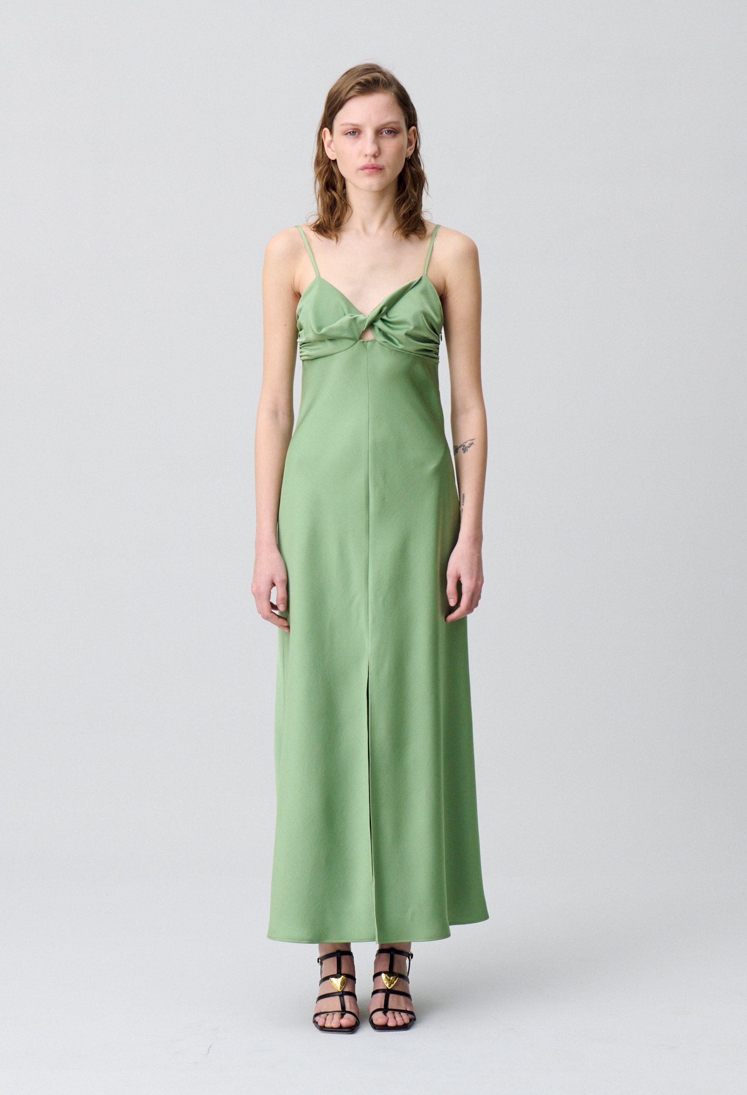 Robe longue satinée - Claudie Pierlot - Modalova