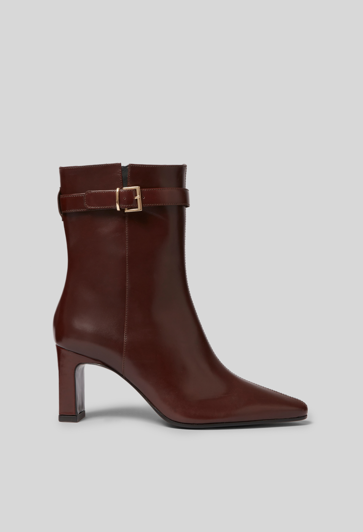 Bottines à talons cuir - Femme - Chocolat - Taille 37 - Claudie Pierlot
