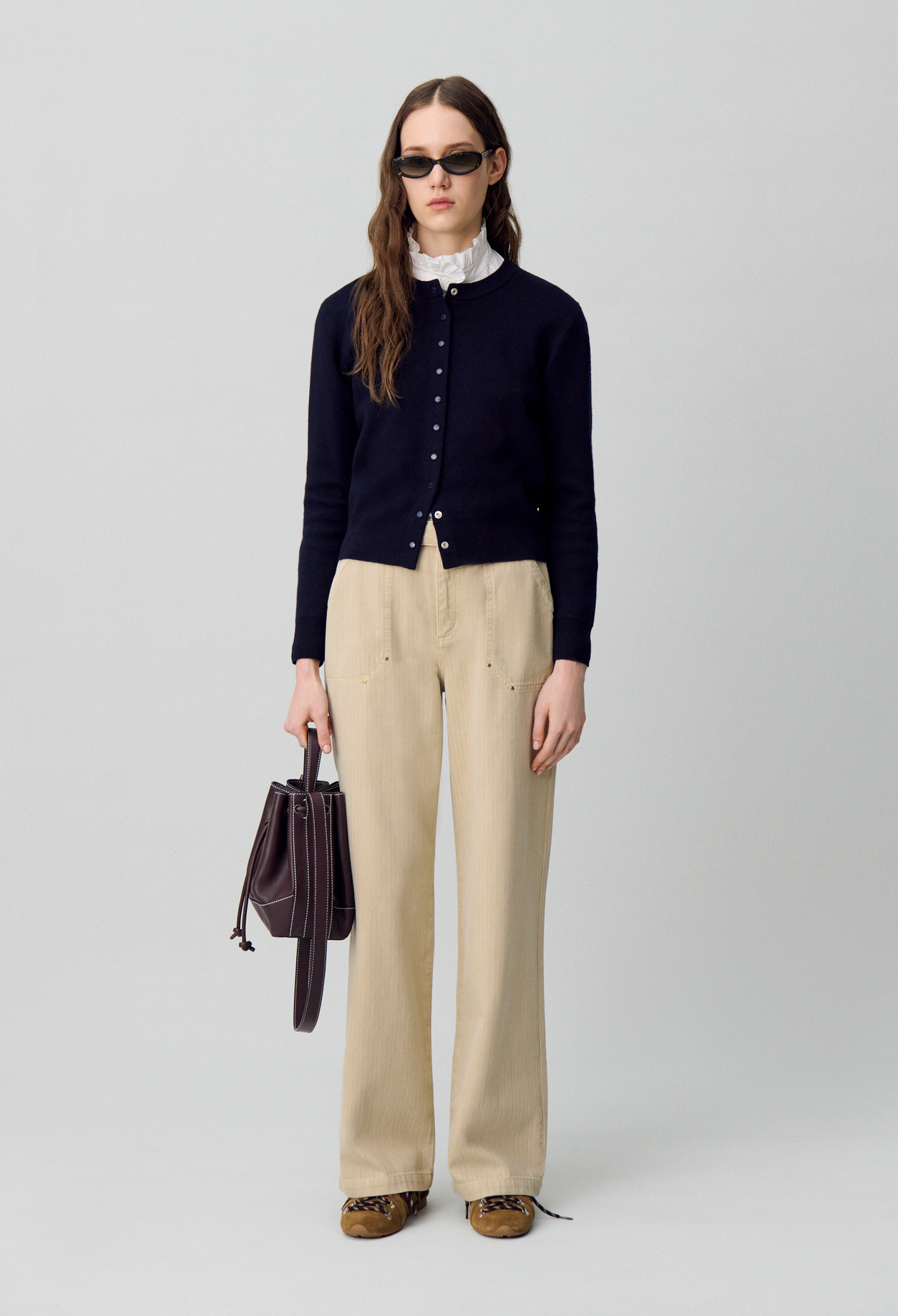 Claudie - Cardigan maille fine - Marine - Taille 0 - Pour Femme
