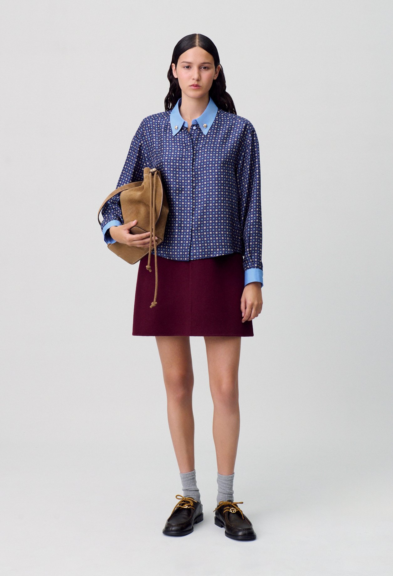 Chemise soie imprimée - Femme - Print Fonce - Claudie Pierlot