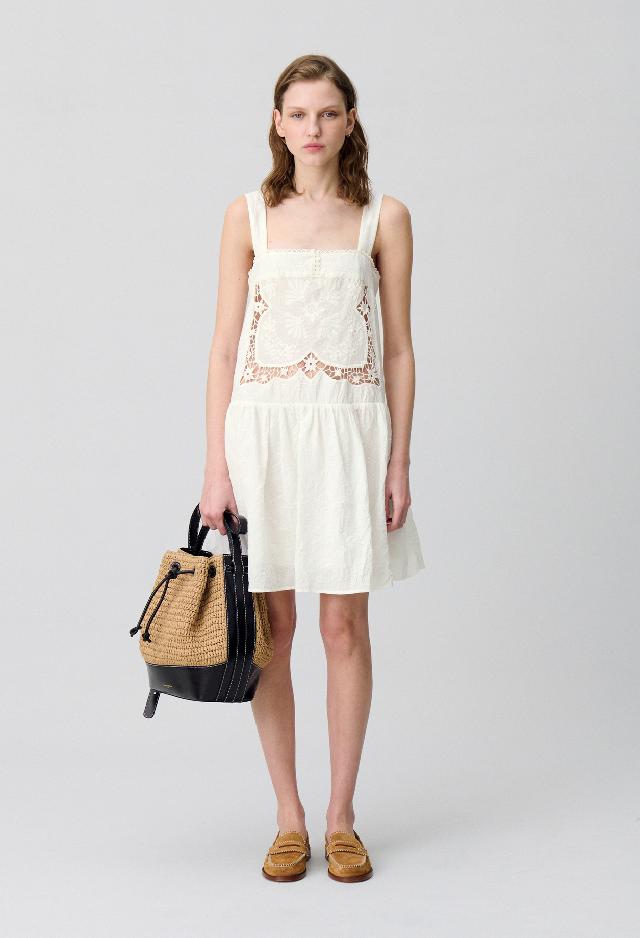 Robe courte buste brodé - Claudie Pierlot - Modalova