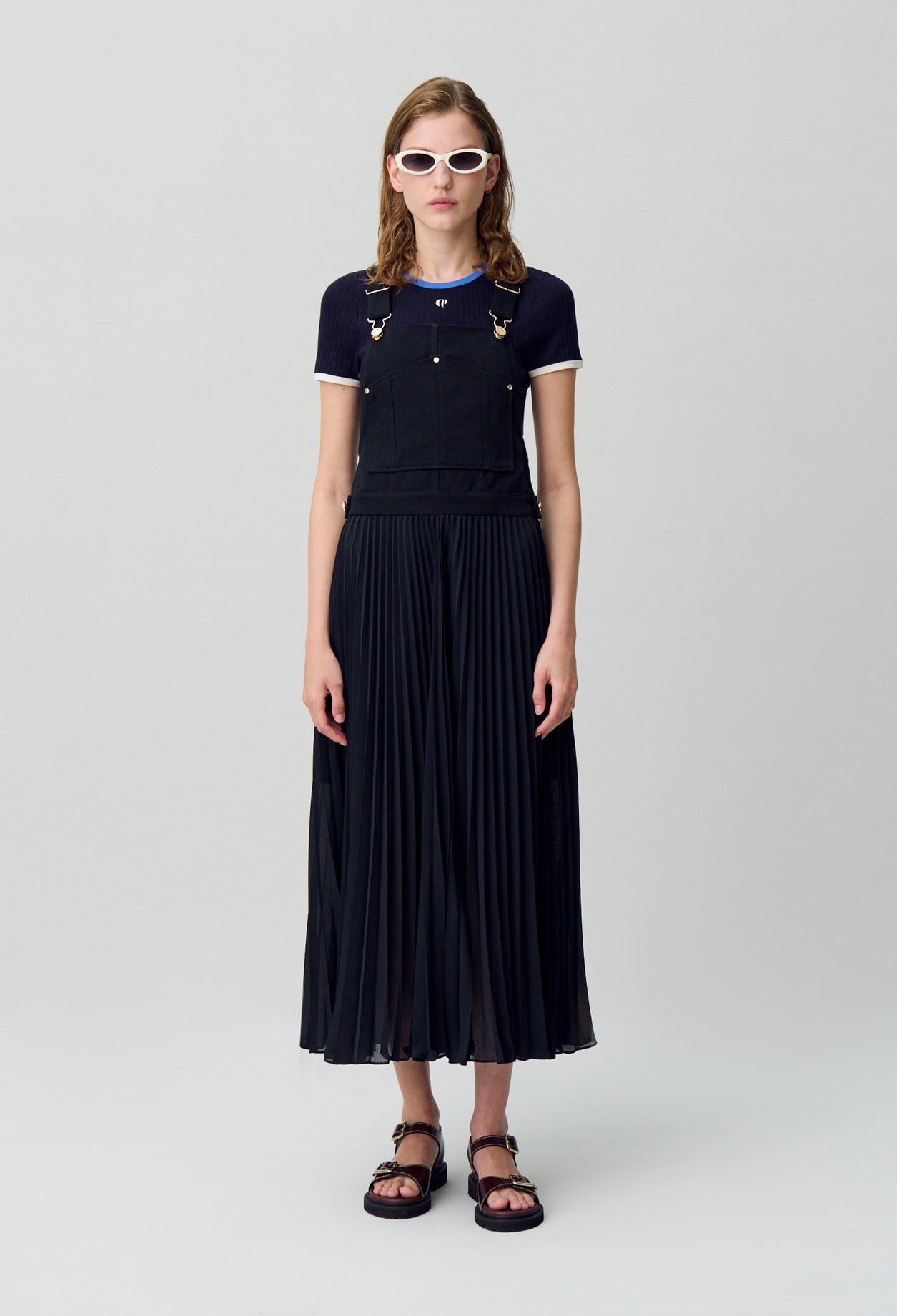 Robe longue plissée - Femme - Noir - Taille 38 - Claudie Pierlot