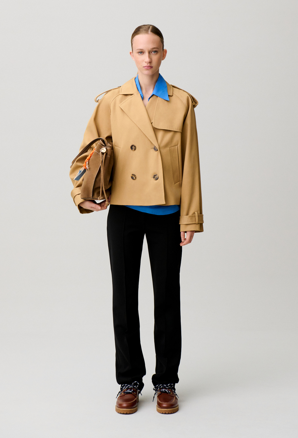 Blouson trench court - Femme - Camel - Taille 40 - Claudie Pierlot