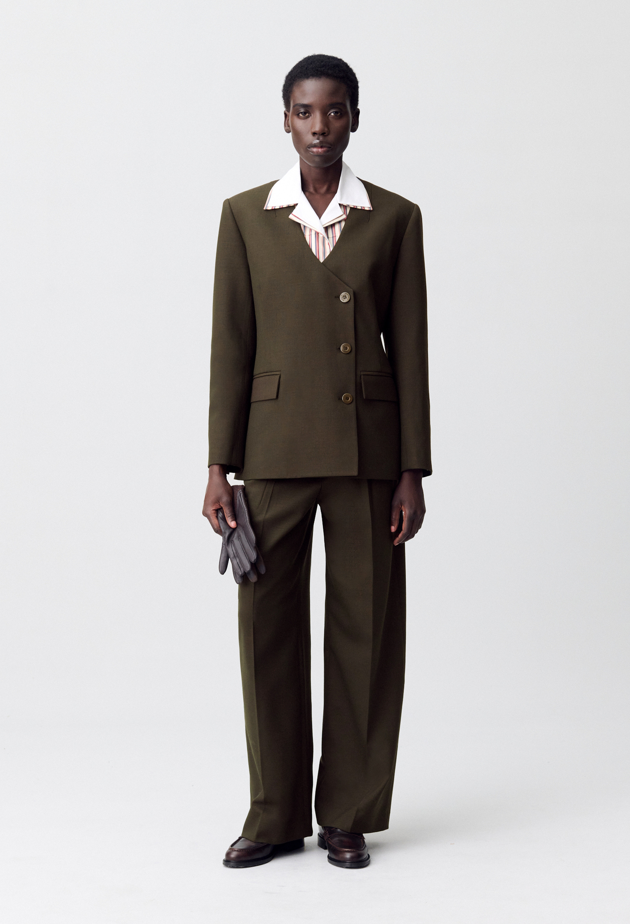 Veste blazer tailleur - Femme - Kaki - Claudie Pierlot