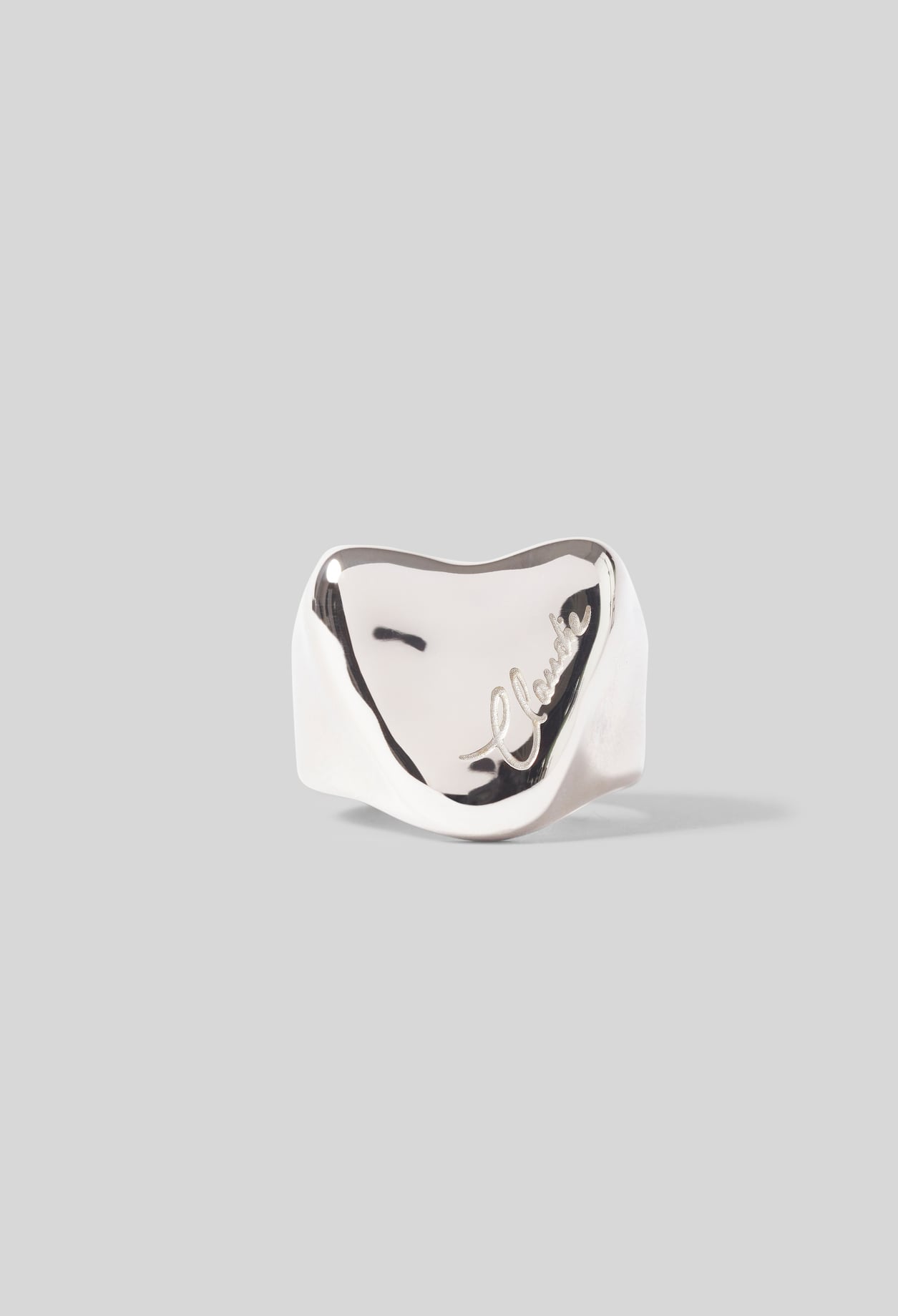 Bague chevalière cœur - Femme - Silver - Taille 1 - Claudie Pierlot