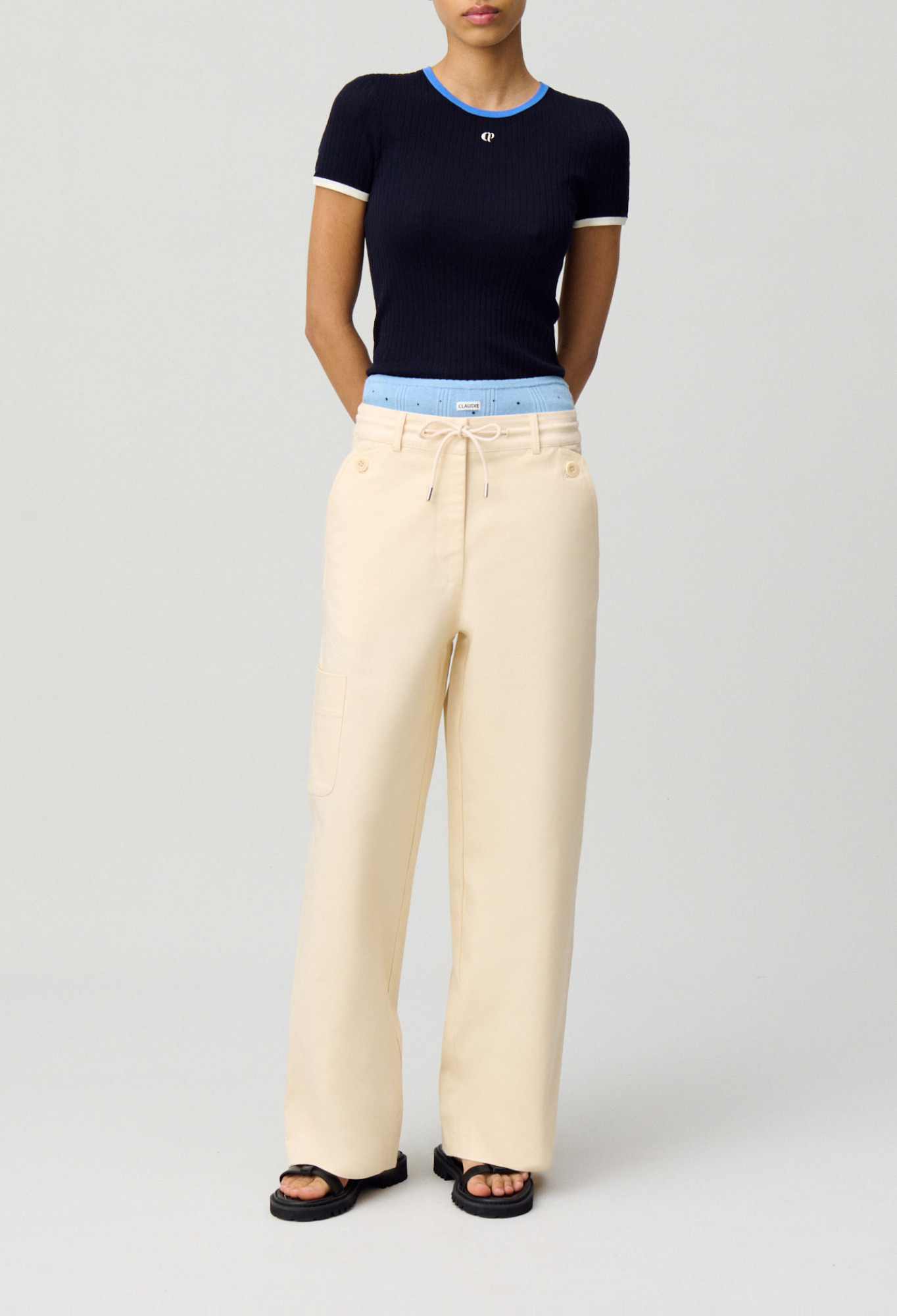 Pantalon cargo taille basse