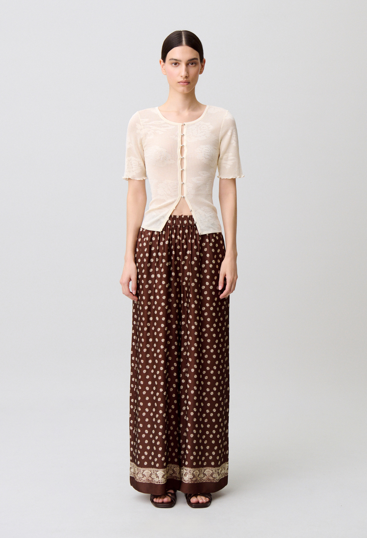 Pantalon fluide imprimé - Femme - Print Fonce - Taille 40 - Claudie Pierlot