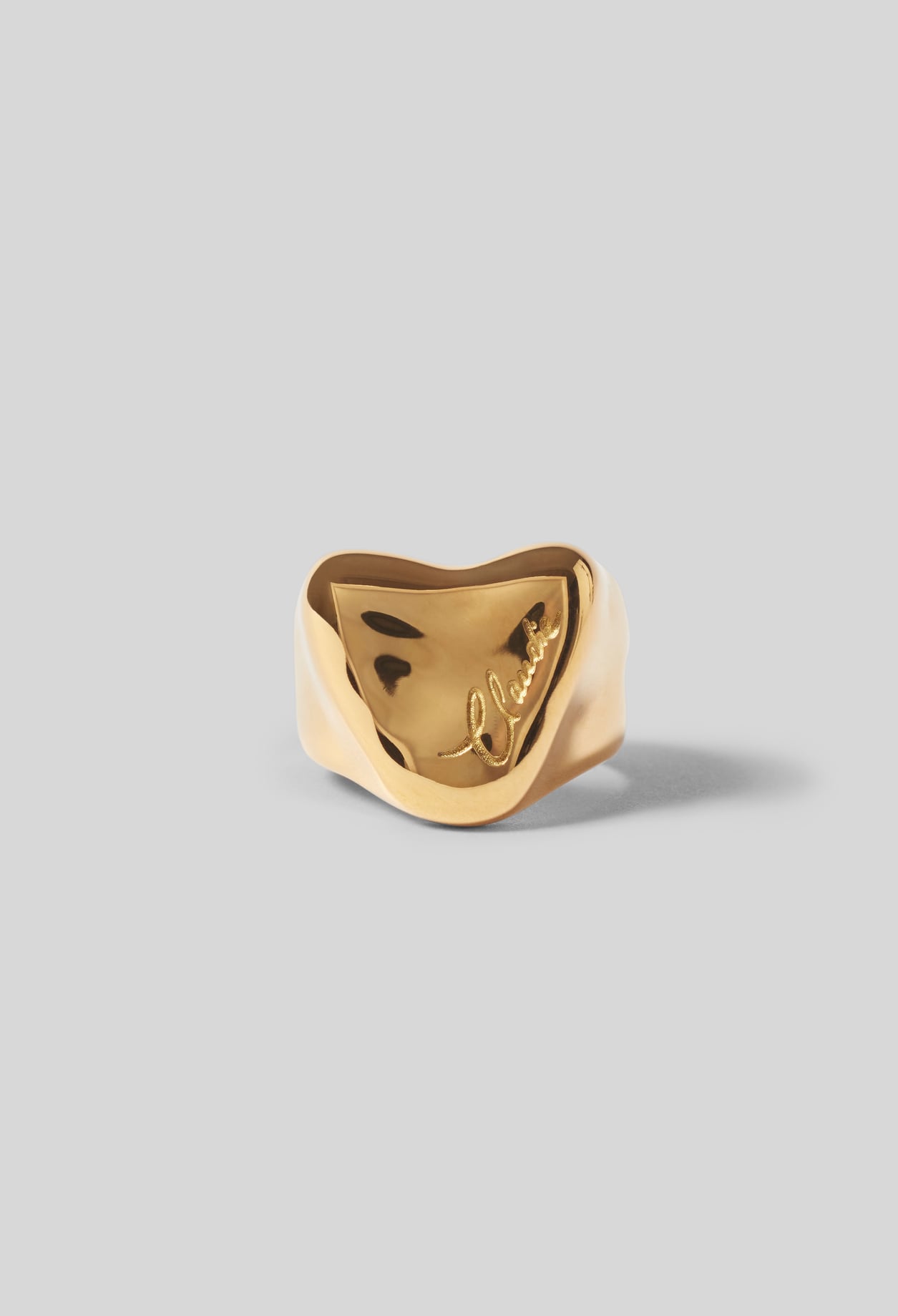 Bague chevalière coeur - Femme - Gold - Taille 1 - Claudie Pierlot