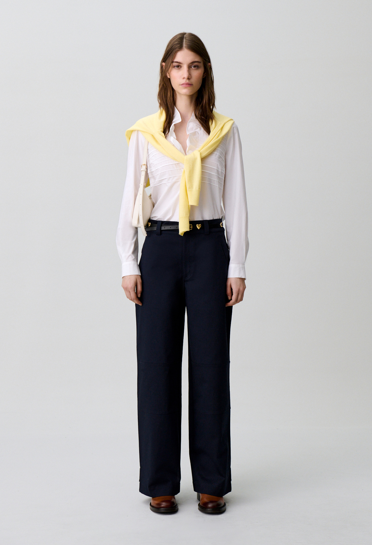 Claudie - Pantalon gabardine coton - Marine - Taille 42 - Pour Femme