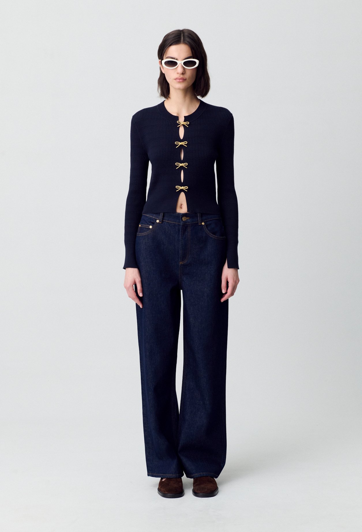 Pull maille fine noeuds - Claudie Pierlot - Modalova