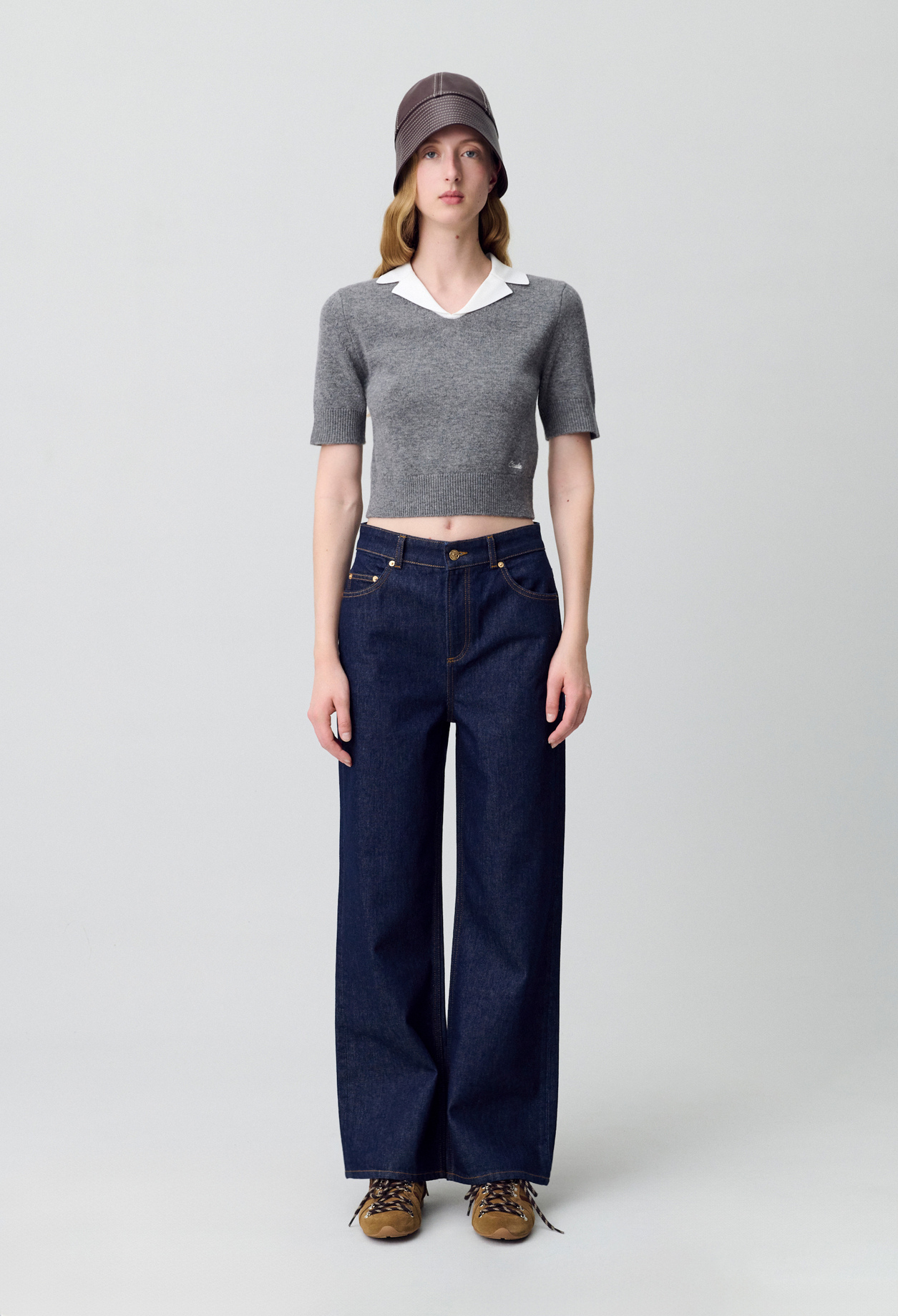 Pull ajusté maille fine - Femme - Gris Chine - Claudie Pierlot