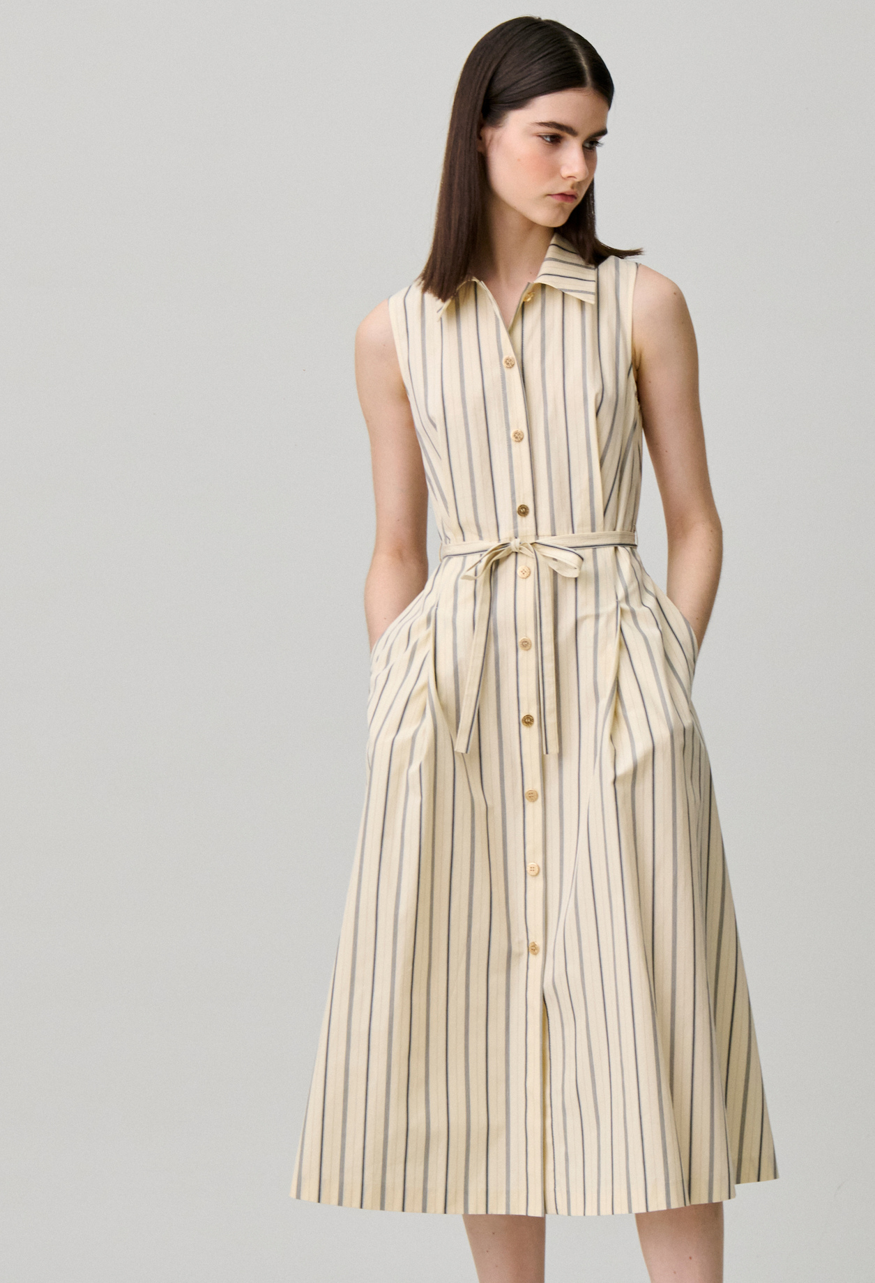 Robe longue sans manches - Femme - Bicolore - Taille 40 - Claudie Pierlot