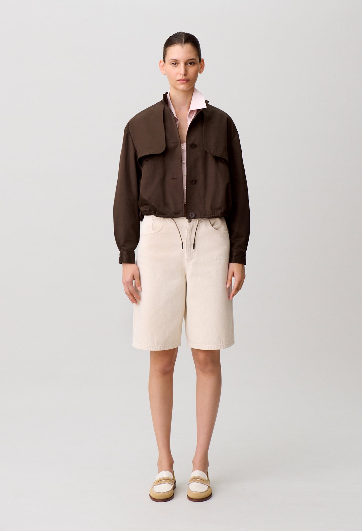Blouson satiné - Femme - Marron - Taille 34 - Claudie Pierlot