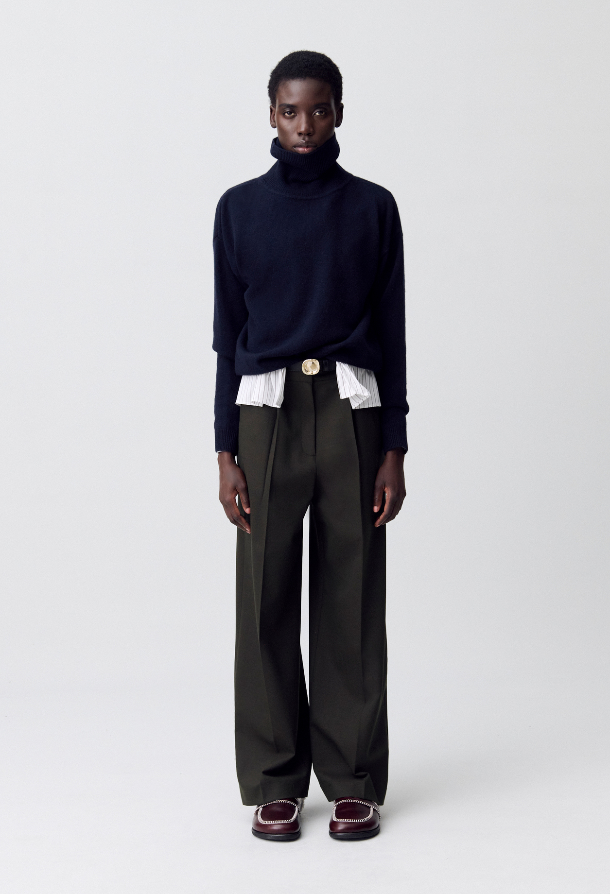 Claudie - Pantalon large tailleur - Kaki - Taille 40 - Pour Femme