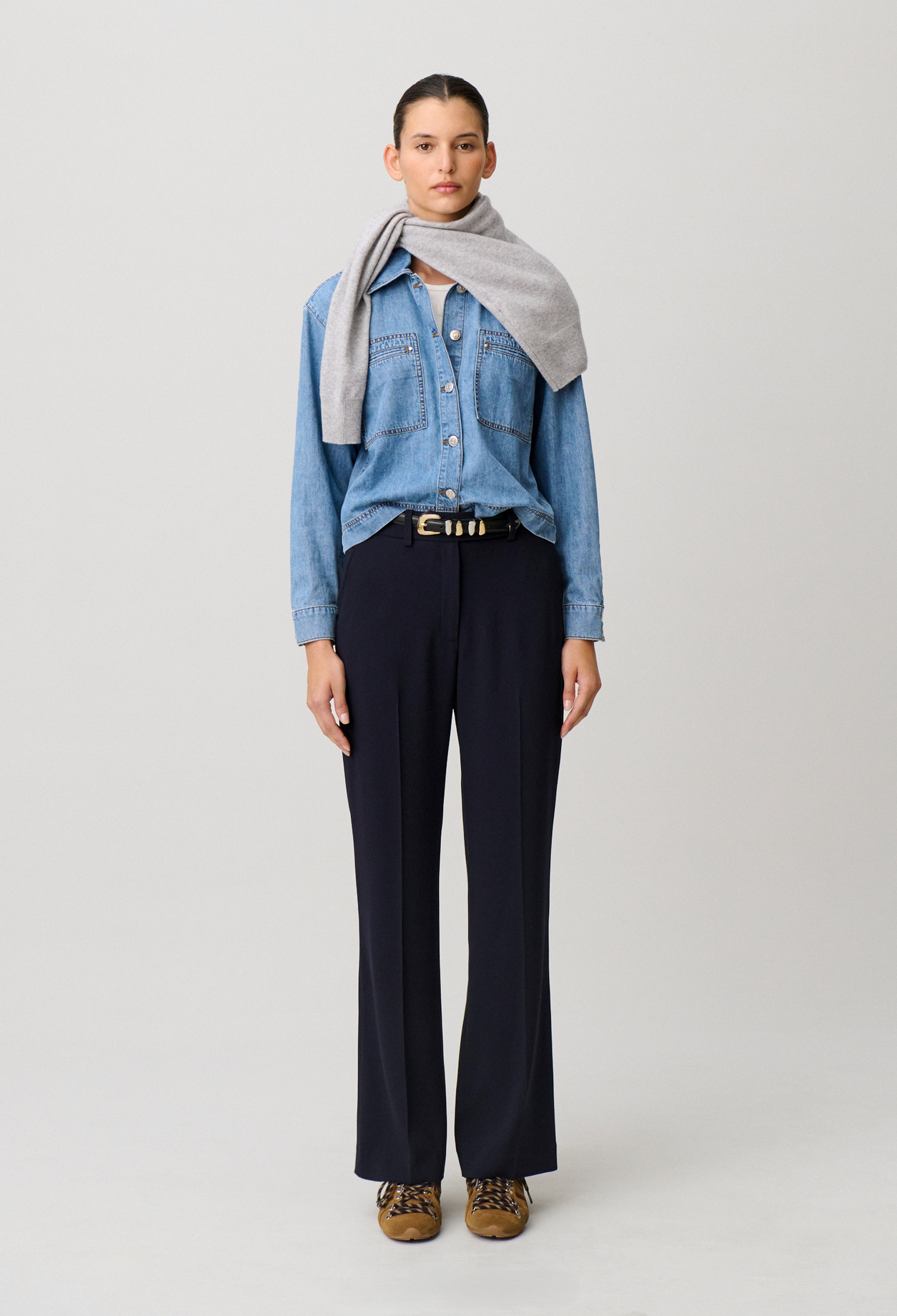 Pantalon droit de tailleur - Femme - Marine - Taille 36 - Claudie Pierlot