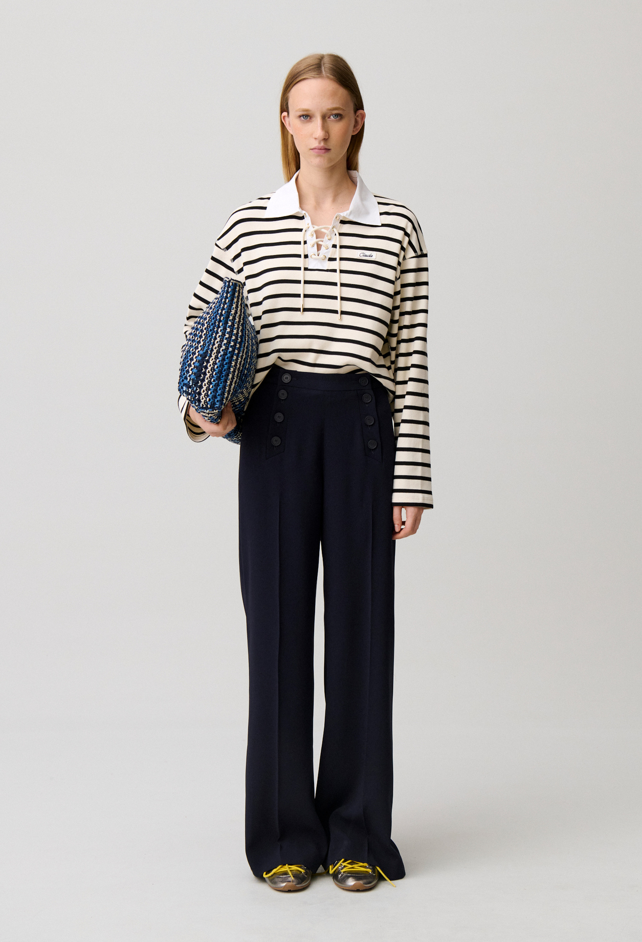 Pantalon à pont - Femme - Marine - Taille 34 - Claudie Pierlot
