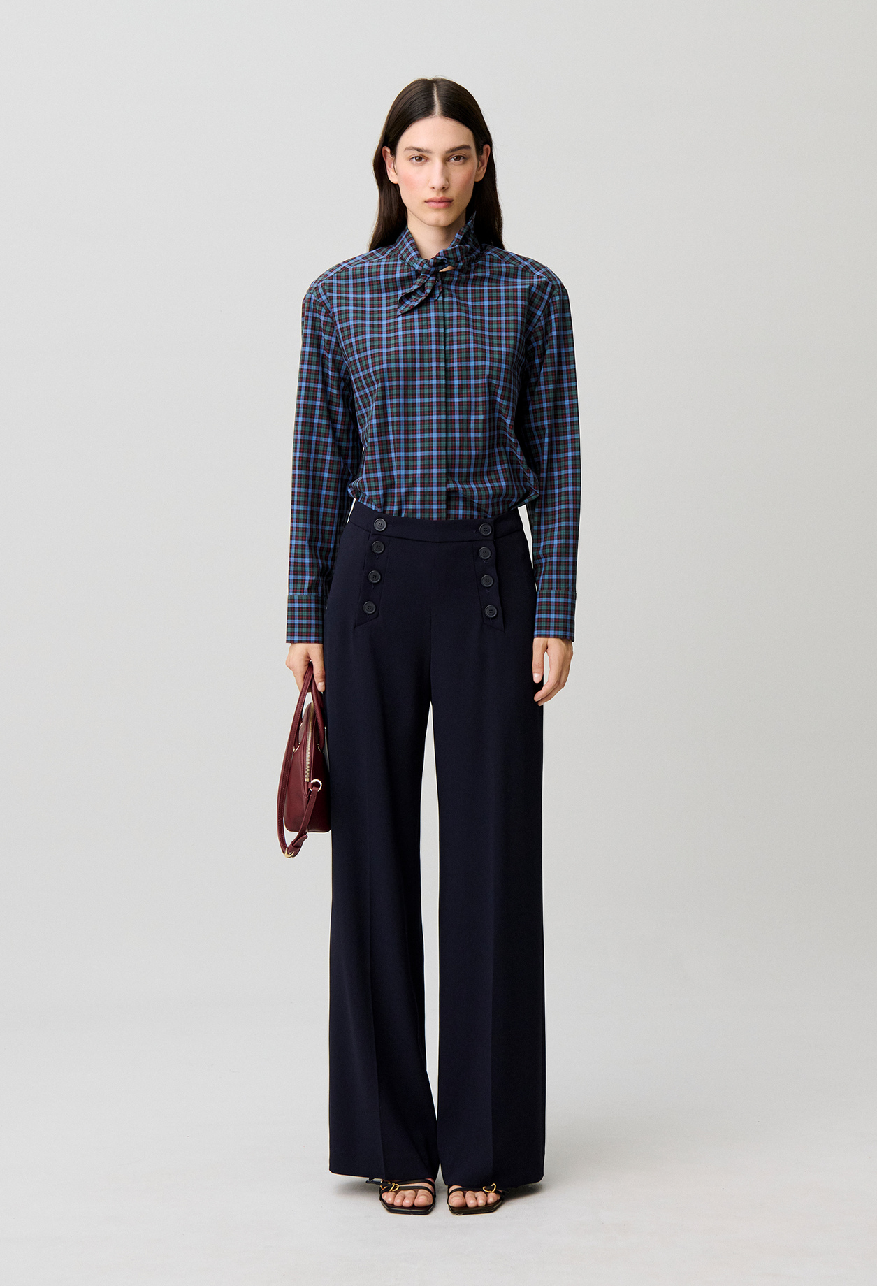 Claudie - Pantalon à pont - Marine - Taille 40 - Pour Femme