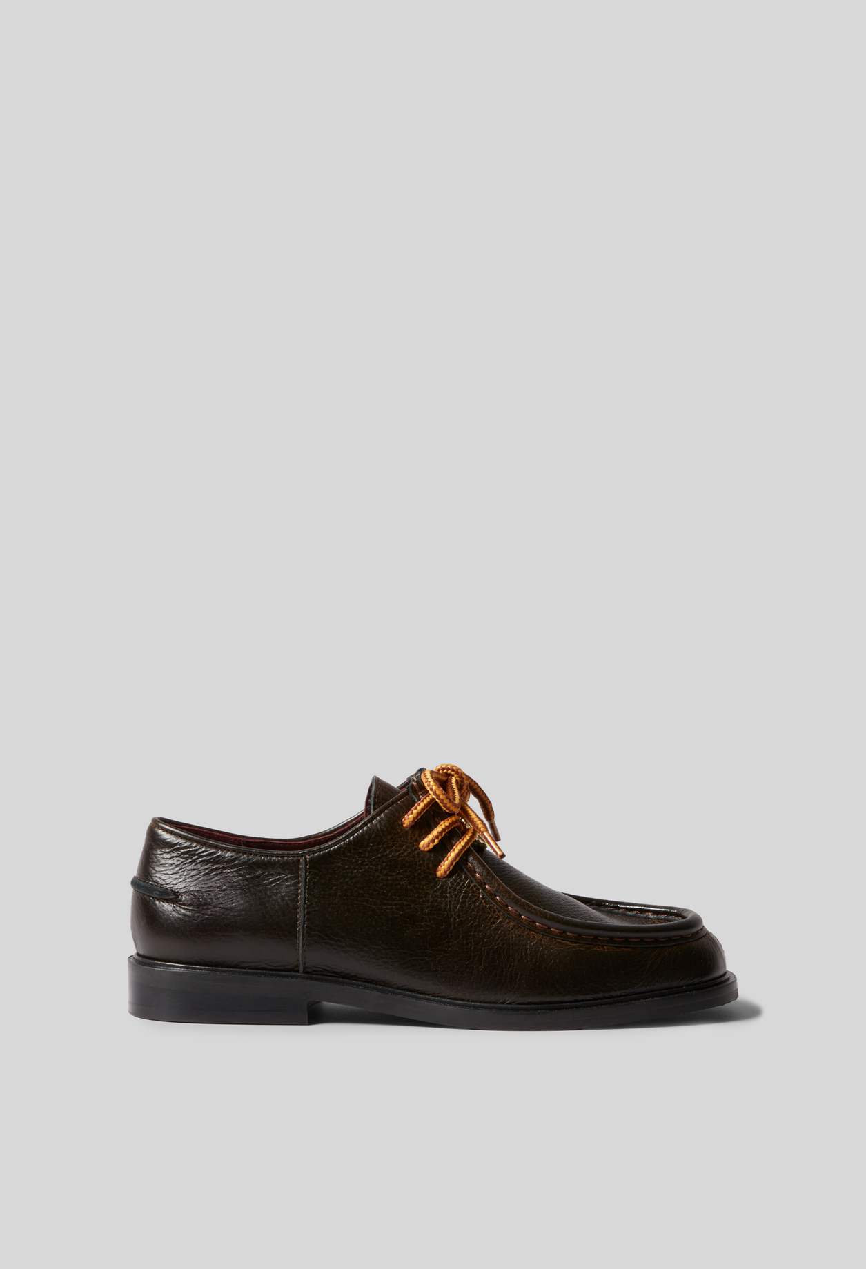 Derbies cuir grainé - Femme - Chocolat - Taille 40 - Claudie Pierlot