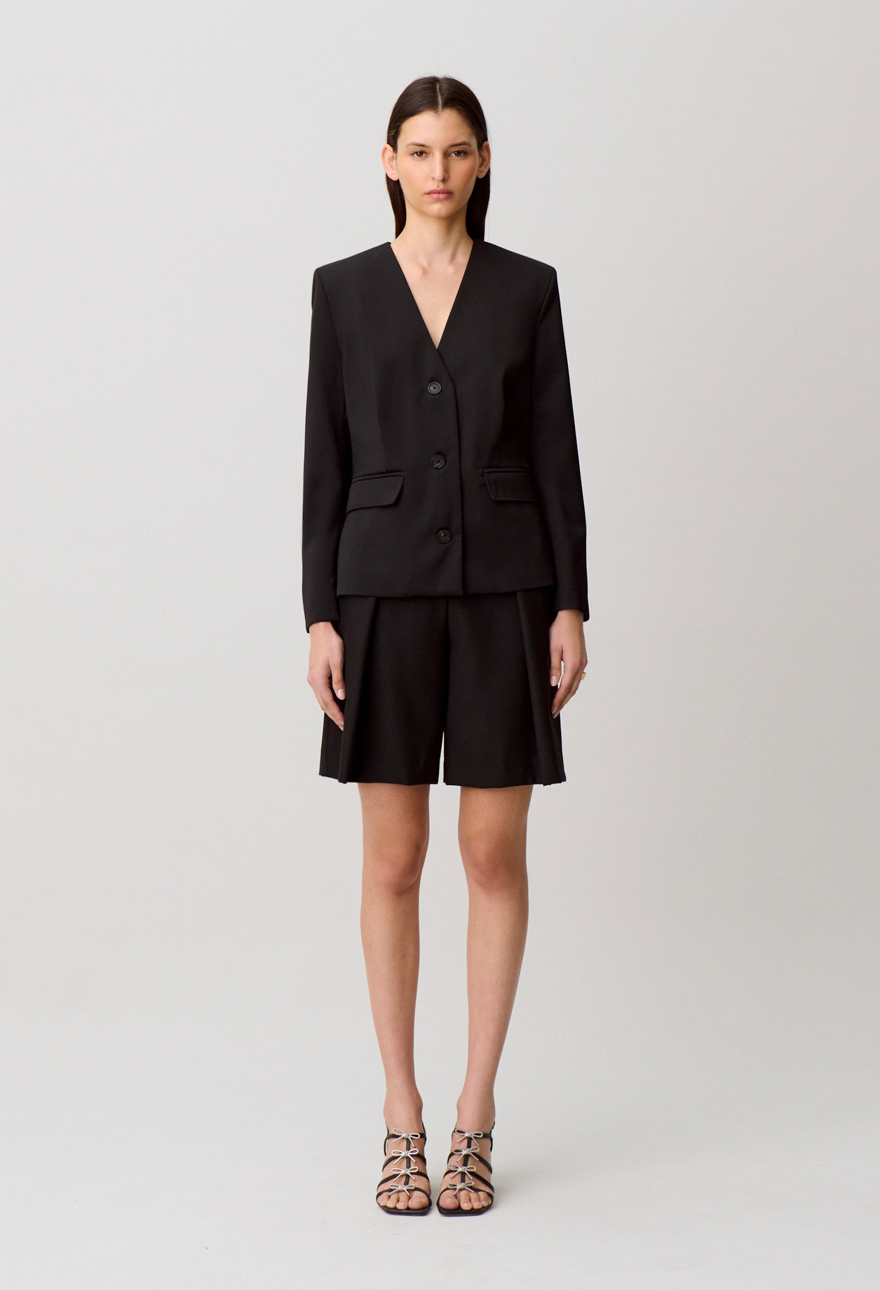Veste tailleur laine mélangée - Femme - Noir - Taille 36 - Claudie Pierlot