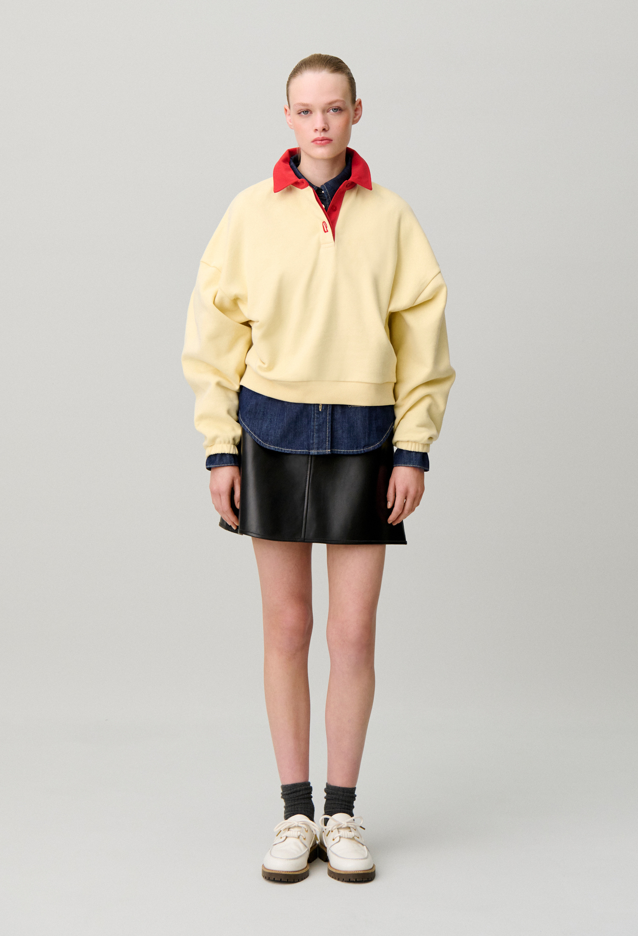Sweatshirt oversize coton - Femme - Bicolore - Taille 1 - Claudie Pierlot