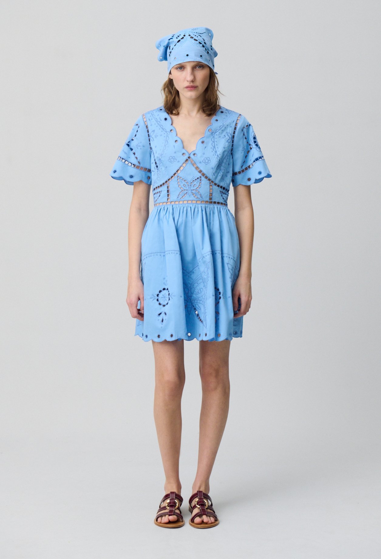 Robe courte broderies papillon - Claudie Pierlot - Modalova
