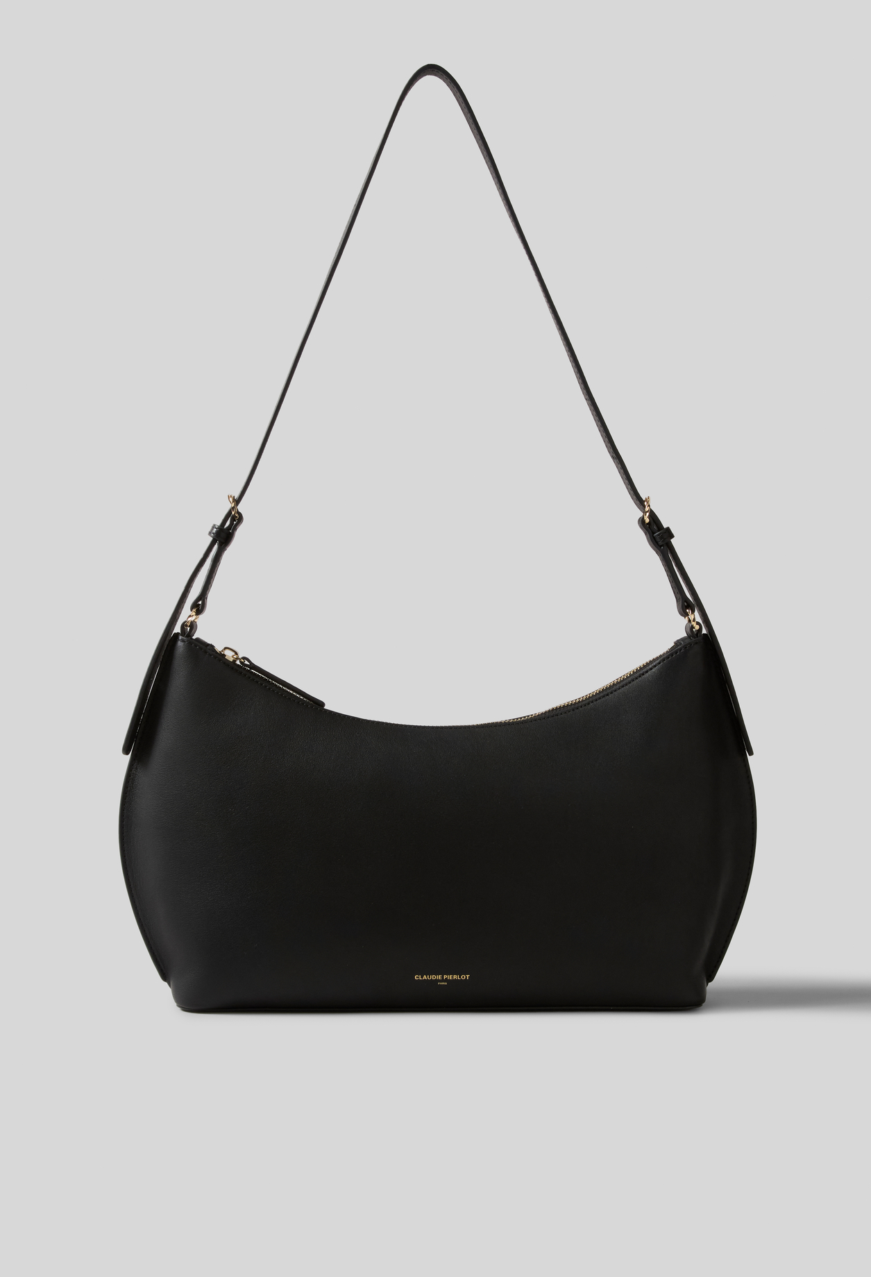 Claudie - Sac Azur M cuir lisse - Noir - Taille Unique - Pour Femme