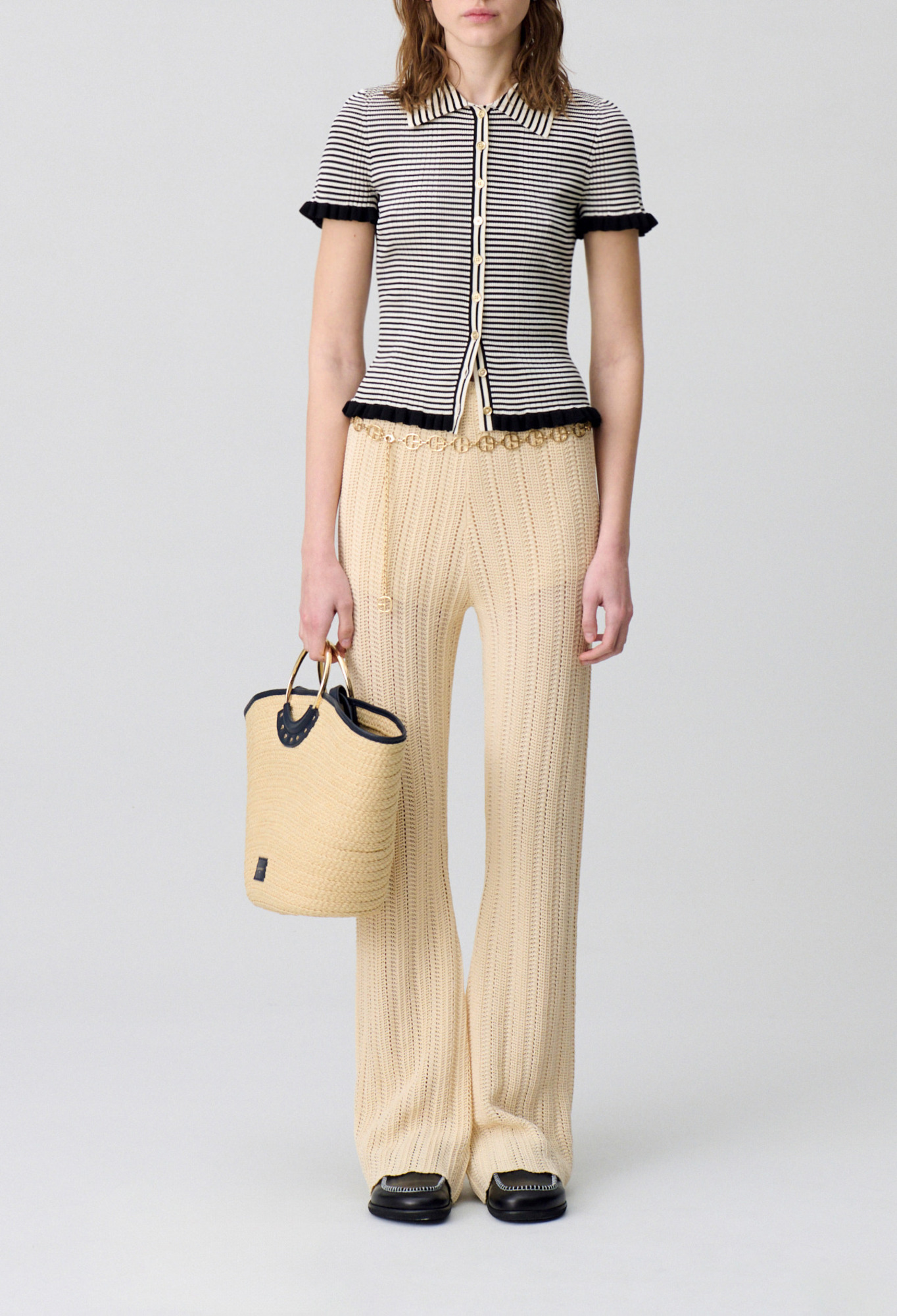 Pantalon fluide crochet