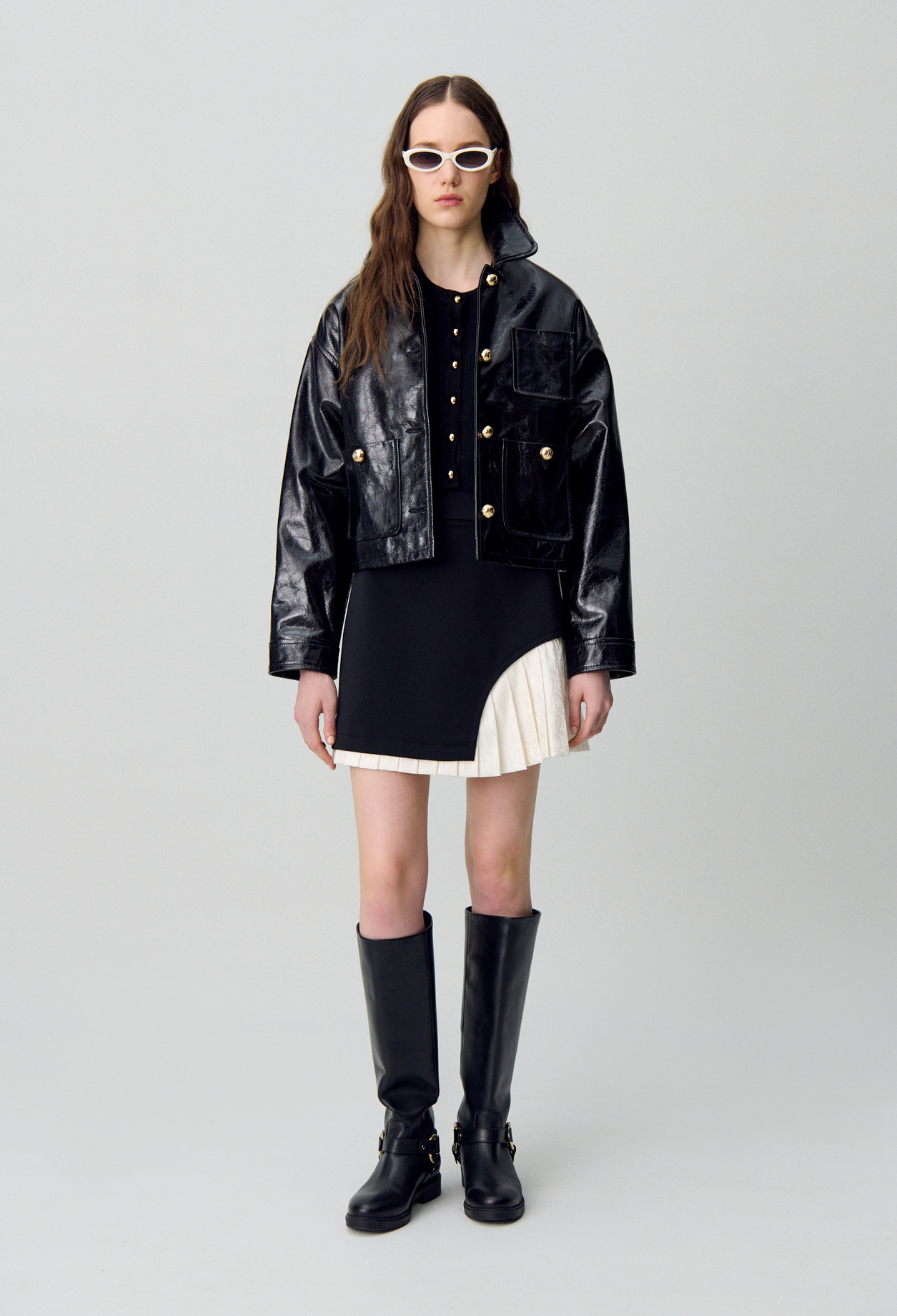 Jupe courte droite - Femme - Bicolore - Taille 34 - Claudie Pierlot