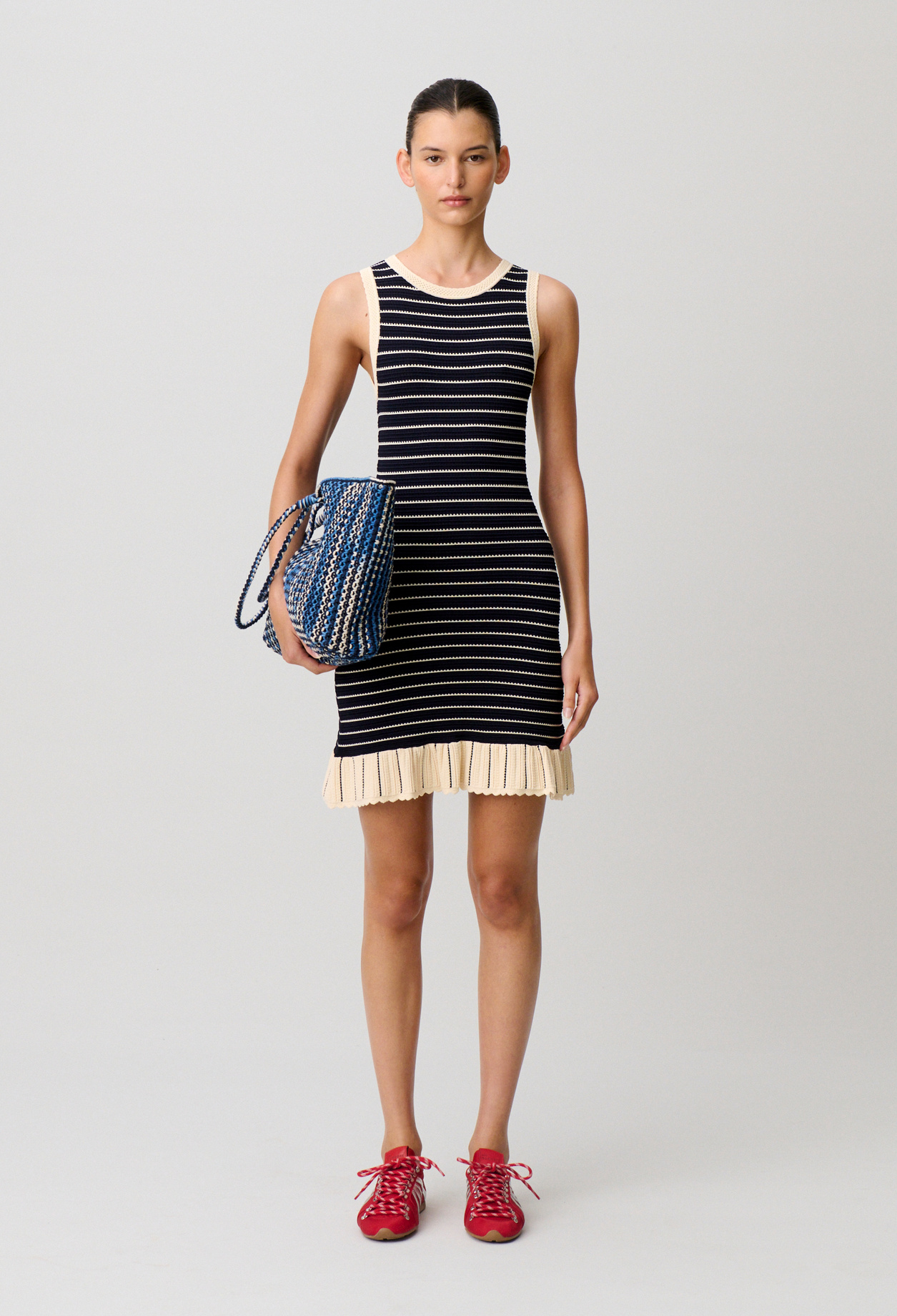 Robe rayée courte - Femme - Multico - Taille 3 - Claudie Pierlot