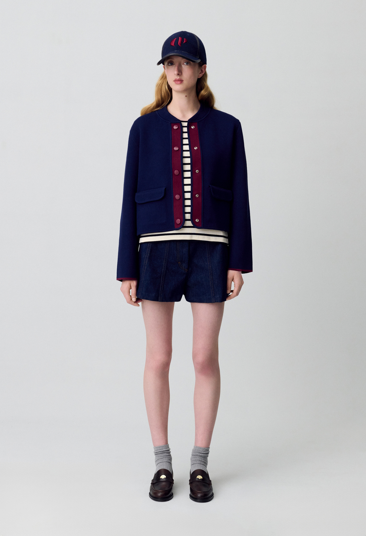 Cardigan épais bicolore - Femme - Bicolore - Taille 1 - Claudie Pierlot