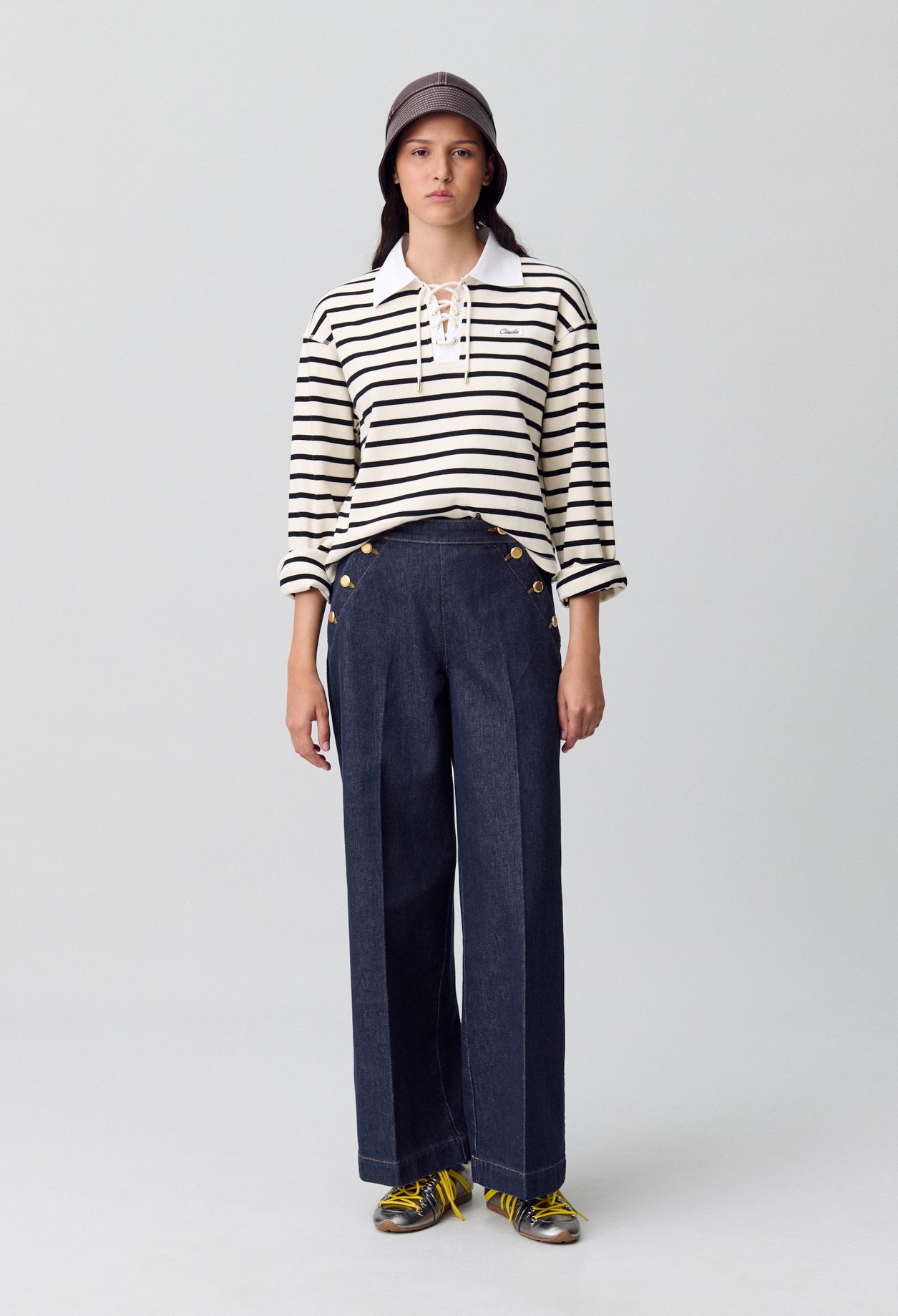Jean large à pont - Claudie Pierlot - Modalova