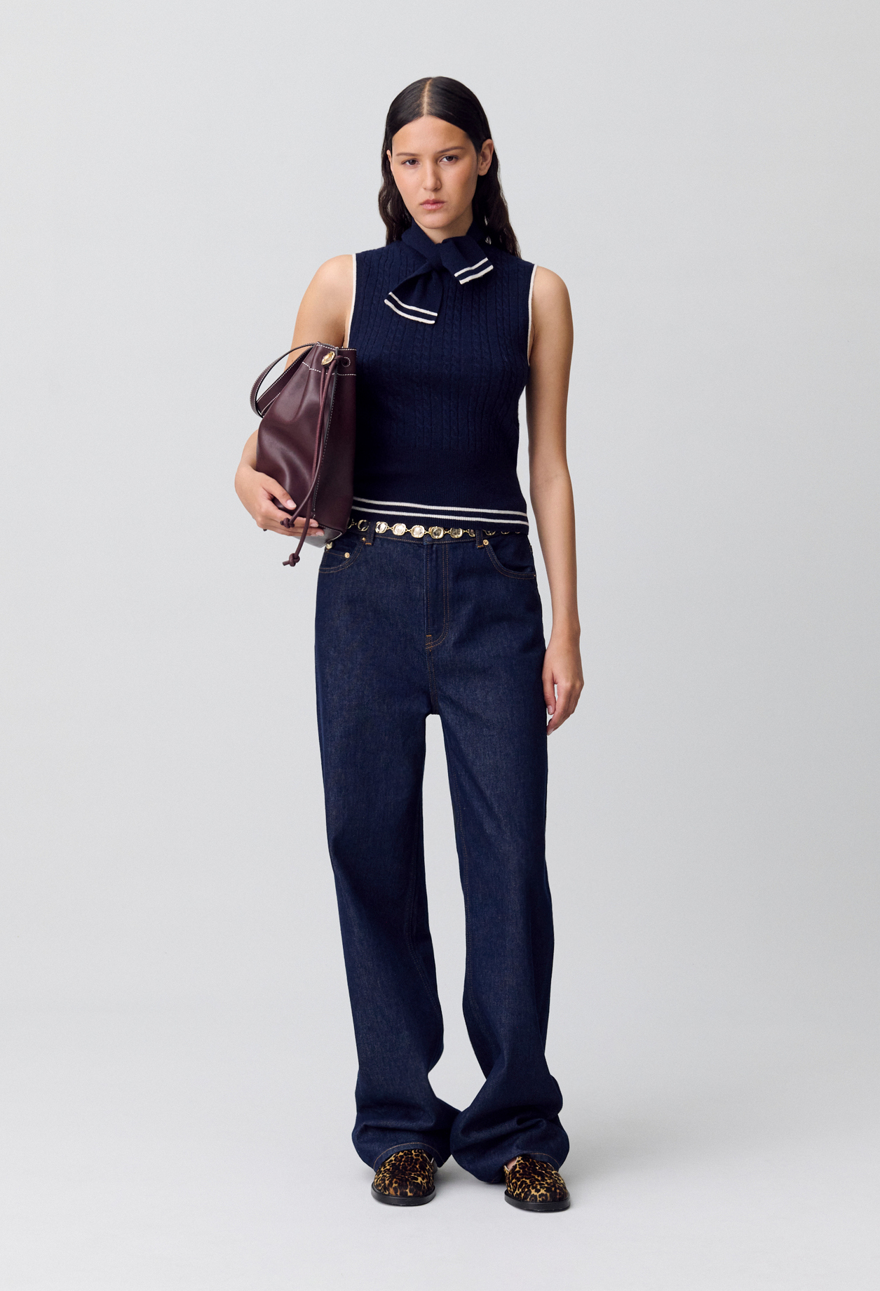 Claudie - Pull sans manches - Marine - Taille 0 - Pour Femme