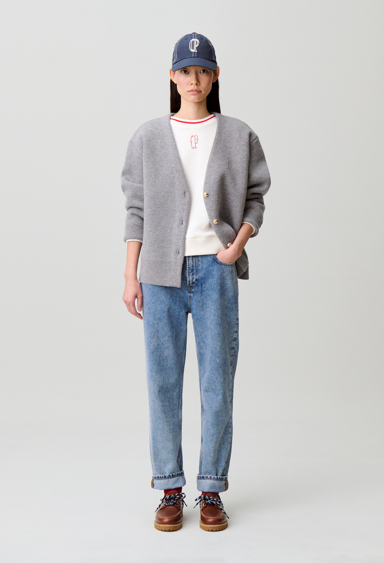 Jean cigarette 7/8 denim délavé - Femme - Denim Bleu - Taille 36 - Claudie Pierlot