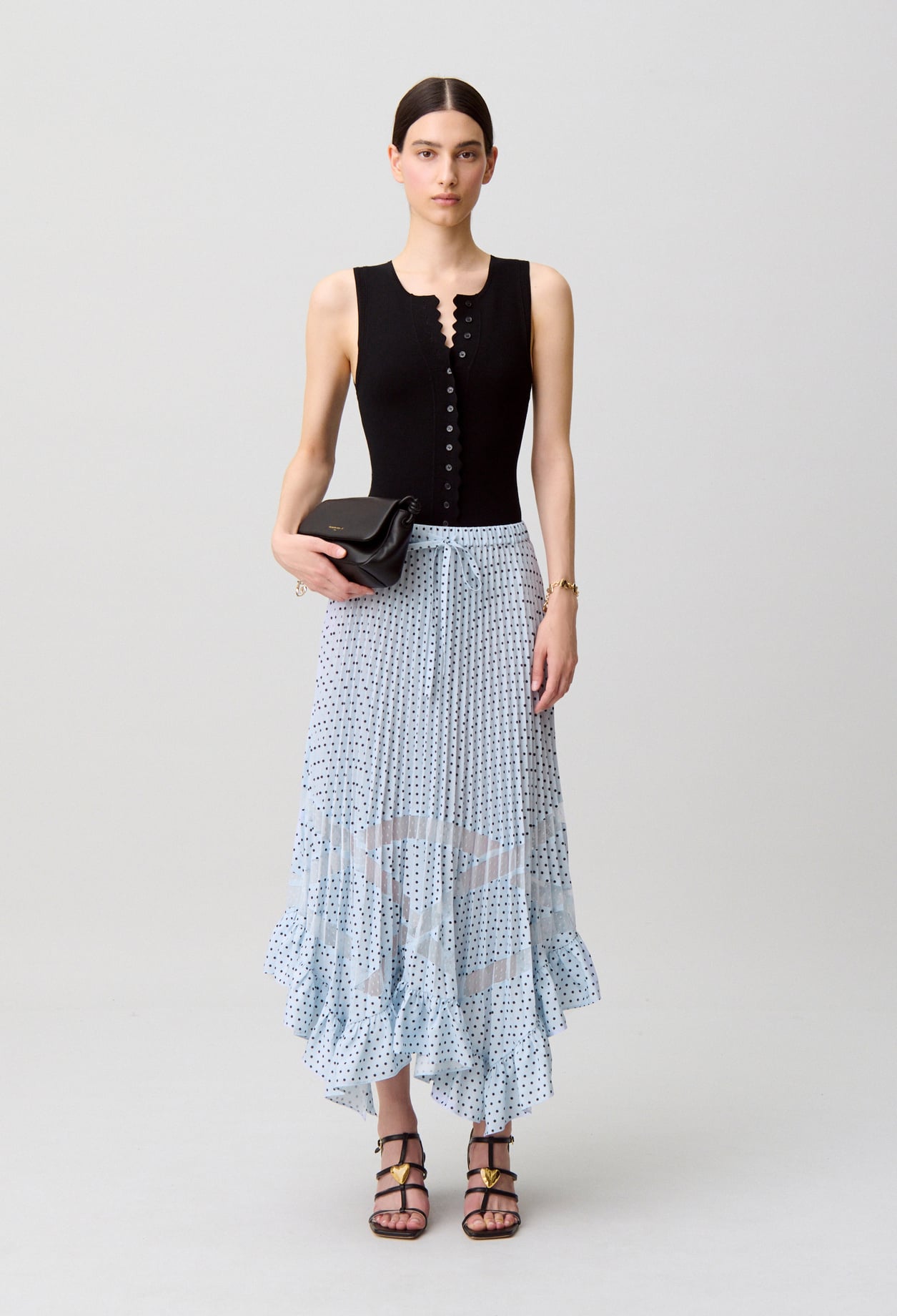 Jupe midi dentelle - Femme - Print Clair - Taille 34 - Claudie Pierlot