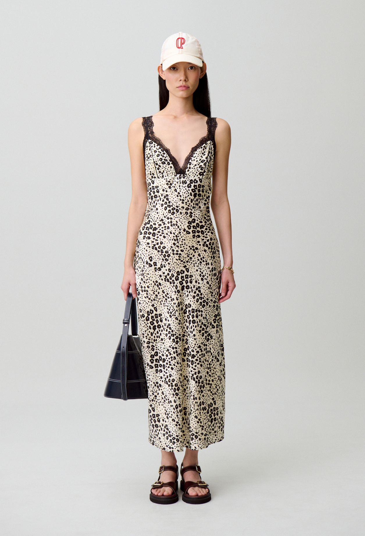 Robe satin imprimé léopard - Femme - Print Clair - Taille 36 - Claudie Pierlot