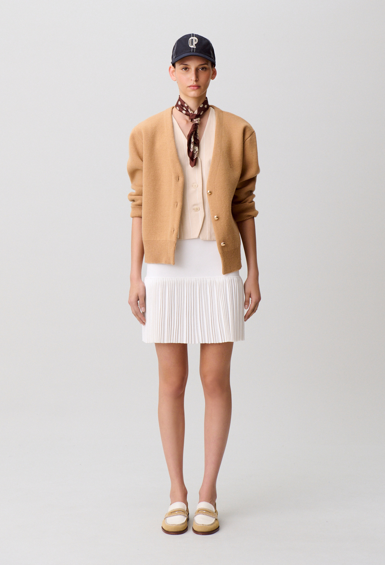 Claudie - Jupe fines mailles - Ecru - Taille 3 - Pour Femme