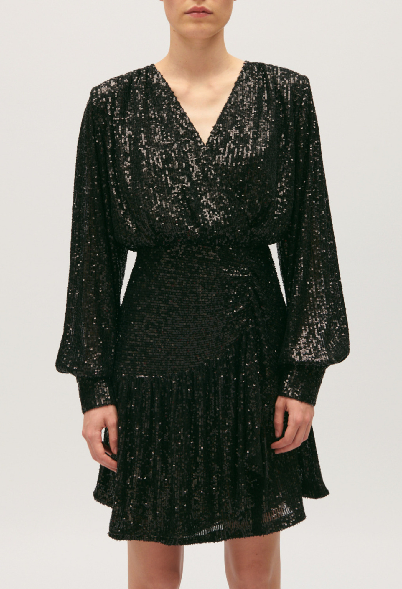 Robe courte sequins noire - Claudie Pierlot - Modalova