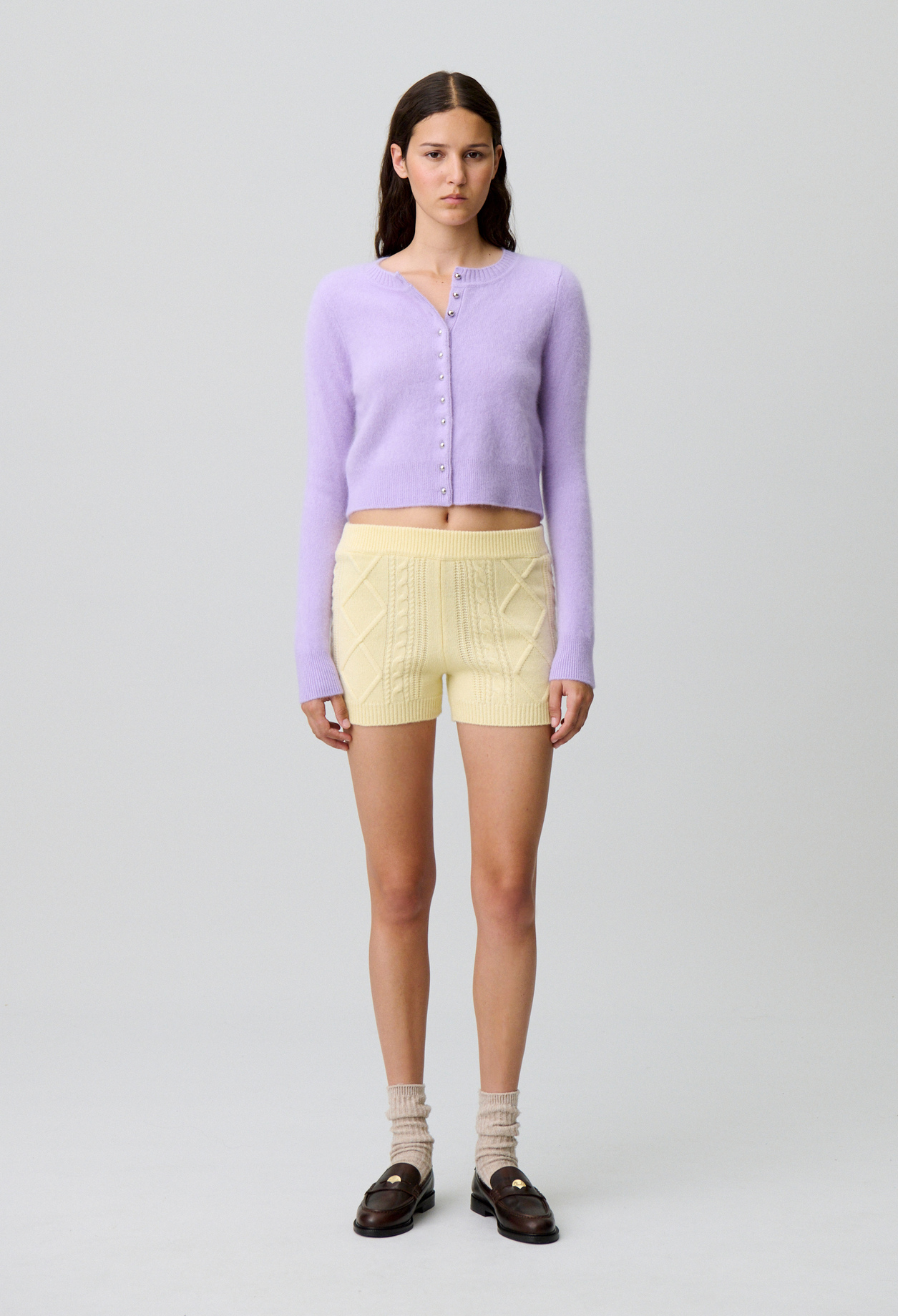 Short maille court - Femme - Jaune Layette - Claudie Pierlot
